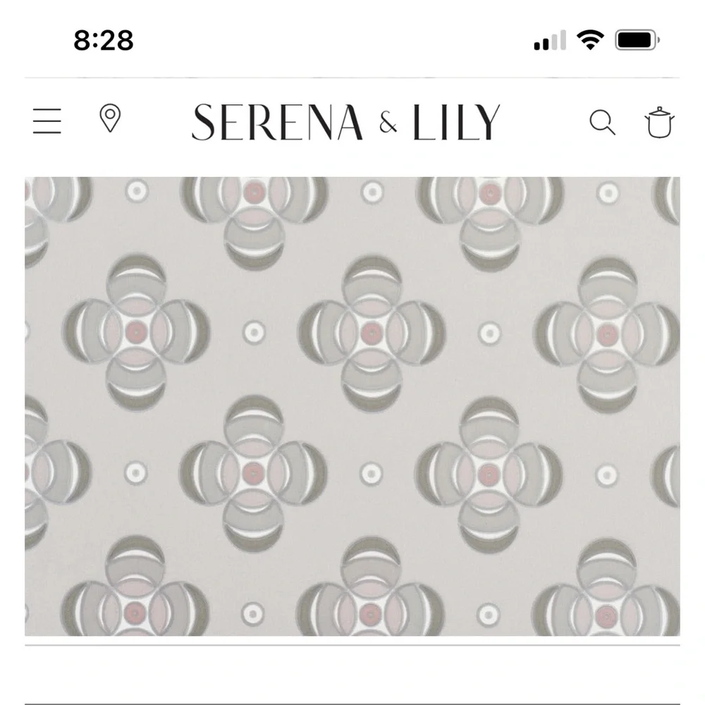 Serena & Lily Peridot wallpaper gray circles